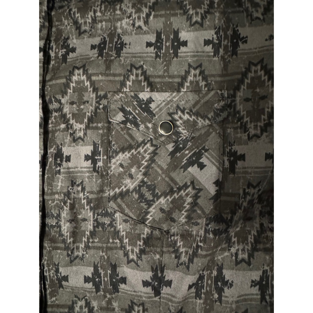 Panhandle Women's Southwest Geometric Print Long Sleeve Snap Front Shirt Size L - Picture 6 of 6